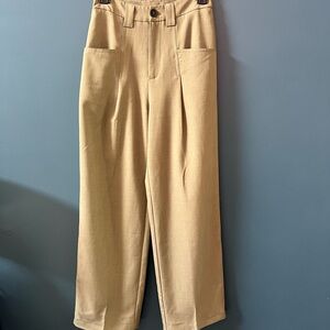 Commense Wide-Leg Trousers in Beige